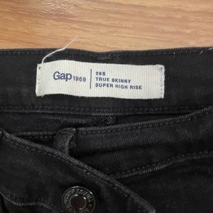 GAP size 26p black super high rise skinny jeans